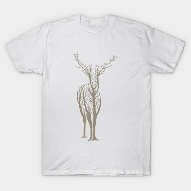 Big Buck Series: Tree Buck T-Shirt by Jarecrow 